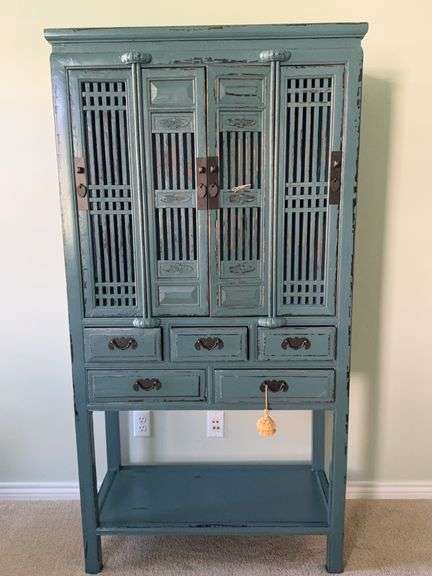 Painted Wood Cabinet