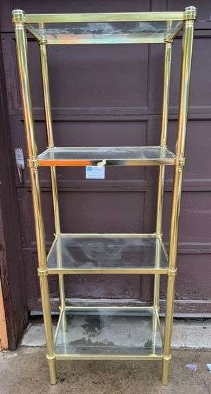 Brass, Glass Shelf