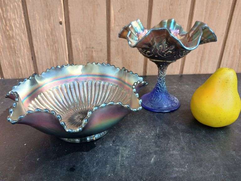 Carnival Glass Compote, Bowl