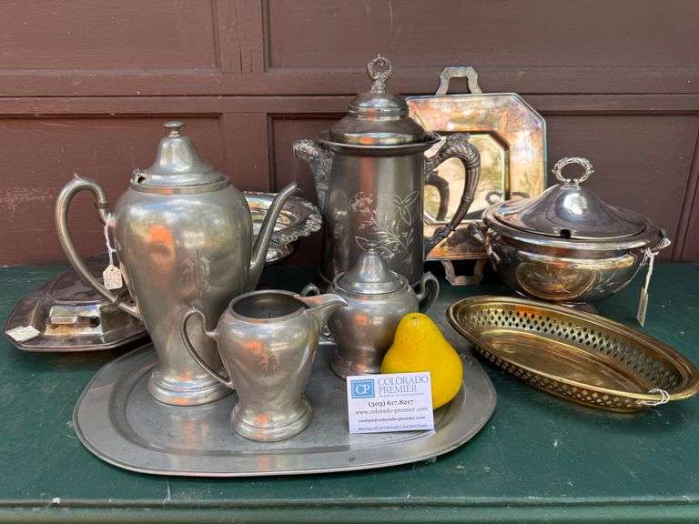 Pewter, Brass, Serving Pieces