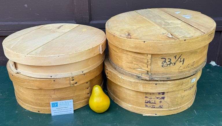 Banded Wood Cheese Boxes