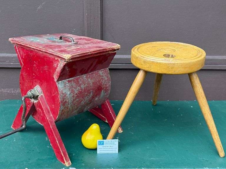 Milking Stool, Churn