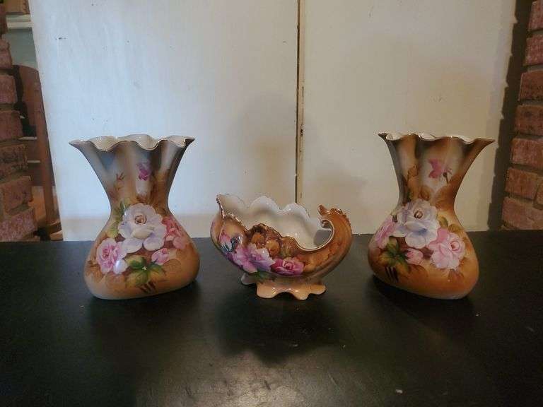 Lefton, Hand painted Vases