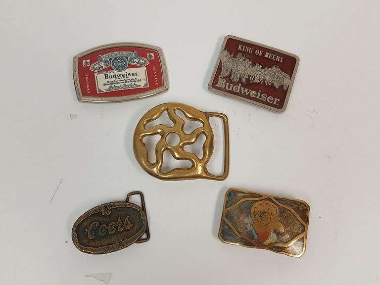 Coors, Budweiser, Vintage Belt Buckles