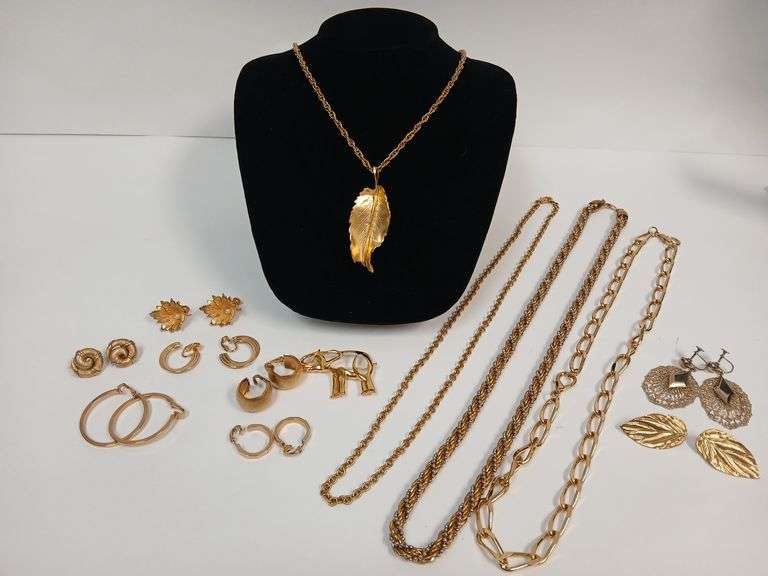 Avon, Trifari, Coro, Vintage Gold-Toned Jewelry