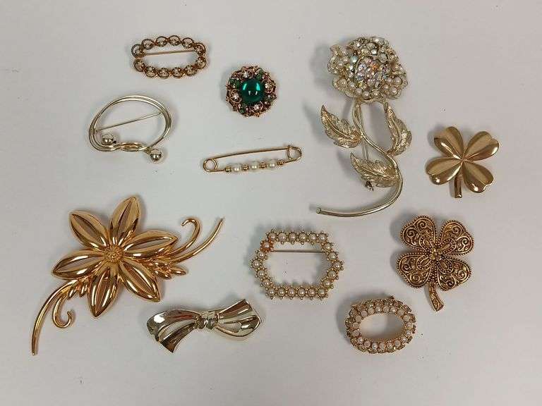 Monet, JJ, Vintage Gold-Toned Brooches