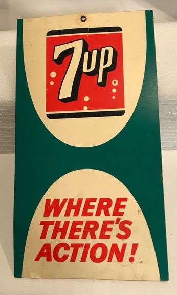 7 Up - Where There’s Action - Advertising Sign