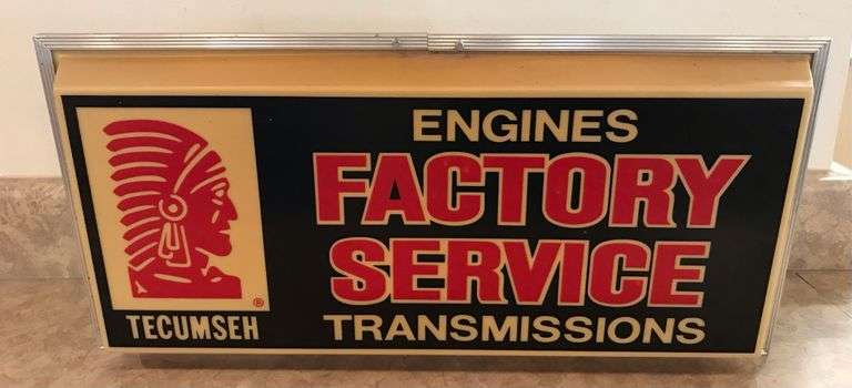 Techumseh Factory Service Engine & Transmissions Sign - No Shipping