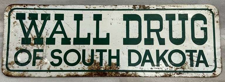 Tin “Wall Drug of South Dakota” Sign
