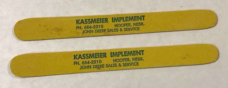 Kassmeier Implement - John Deere Sales & Service - Hooper, Ne. Advertising Nail File