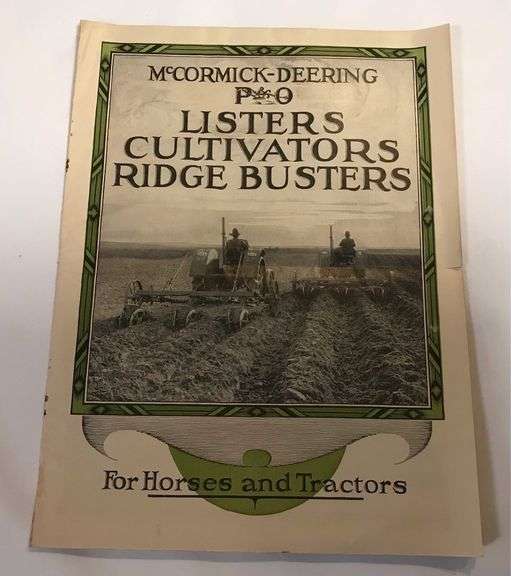 McCormick Deering P & O Listers, Cultivator & Ridge Busters - Sales Brochure