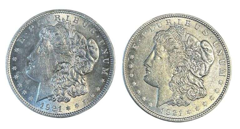 (2x) 1921 Morgan Silver Dollars