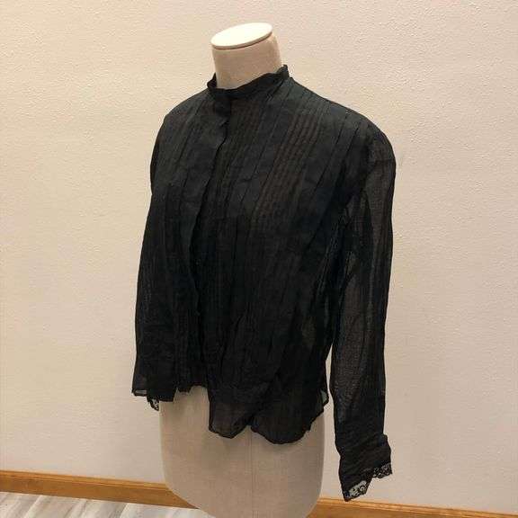 Black Sheer Edwardian Shirtwaist