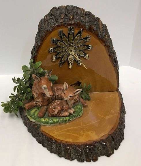 Hand Crafted Deer Clock