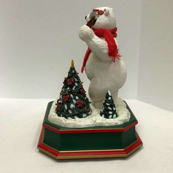 Coca-Cola Polar Bear Music Box & Fishing Polar Bear