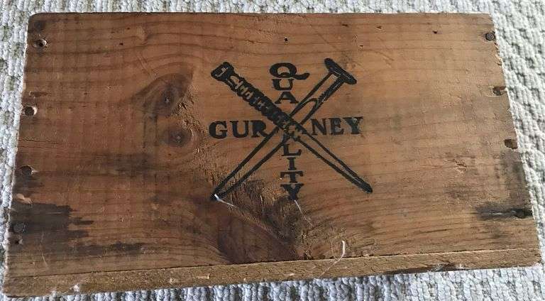 ANTIQUE PINE SHIPPING BOX “GURNEY QUALITY” SHOE NAILS-ODD & EARLY