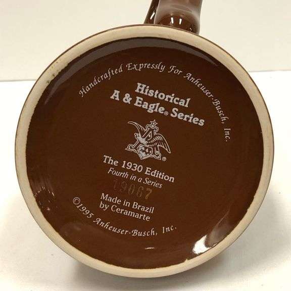 Anheuser-Busch Brewing Historical Logo Stein with Collectors Tin