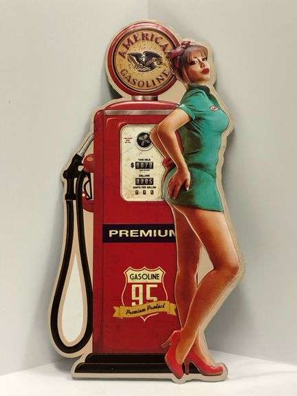 American Gasoline Pinup Sign