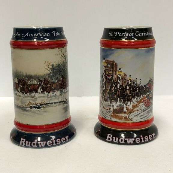 Set of 2: American Tradition Budweiser Steins