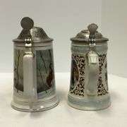 Lot of 2 Lidded Beer Steins
