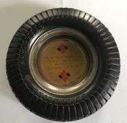 Early “Sioux City Iowa” advertising tire ashtray—“O.K AUTO SUPPLY CO”-SEIBERLING TIRES