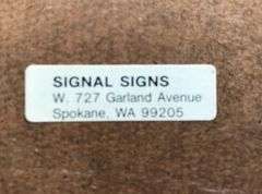 OLD REMADE ADVERTISING SIGN “BURLINGTON ROUTE”—-OLD RAILROAD COLLECTIBLE