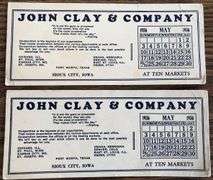 (2) OLD ADVERTISING INK BLOTTERS FROM “JOHN CLAY & CO” SIOUX CITY STOCK YARDS