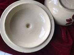 OLD “WATT STARFLOWER” COVERED BOWL OR DISH-QUITE NICE WITH CORRECT LID