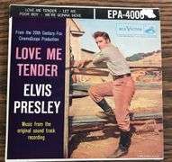OLD 45 RMP RECORD “LOVE ME TENDER” BY ELVIS PRESLEY-FAIRLY NICE SLEEVE AND RECORD