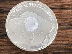 Brilliant   INDIAN HEAD//buffalo one oz silver round-with mint mark on back