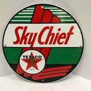 Porcelain Texaco Sky Chief Sign