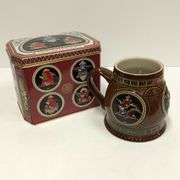 Anheuser-Busch Brewing Historical Logo Stein with Collectors Tin