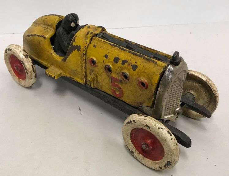 Cast Iron No.5 Race Car - Newer Piece - Creamer Auction