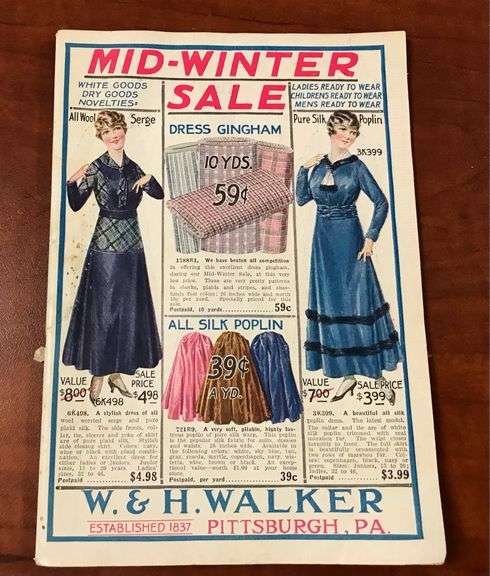 1916 “W. H. Walker - Mid-Winter Sale Catalog” - Ladies & Men’s Wear