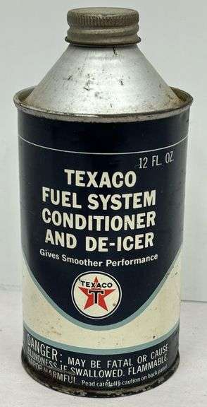 Cone Top - Texaco "Fuel System Conditioner & De-Icer" 12 Oz Can