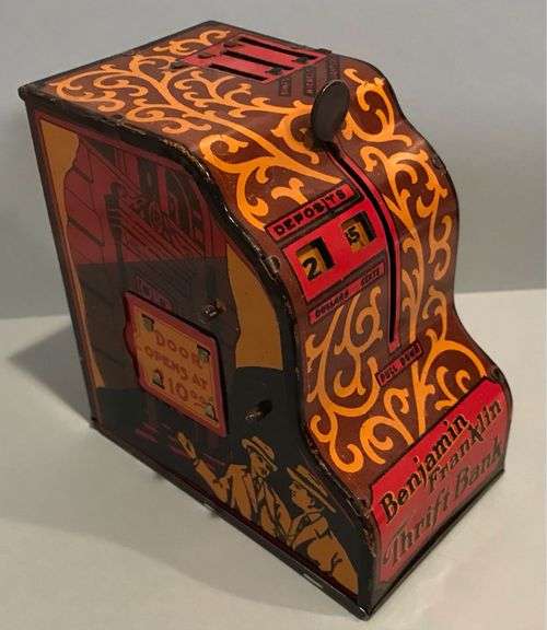 Benjamin Franklin Thrift Bank - Louis Marx & Co. Vintage Coin Bank