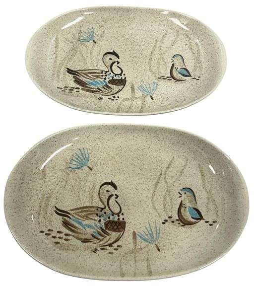 Pair of Red Wing Bob White 13 Inch Serving Platters