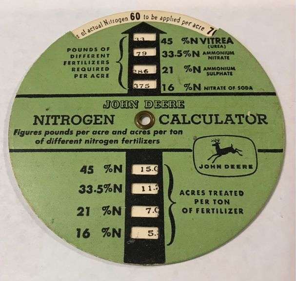 John Deere Fertilizer Nitrogen Calculator