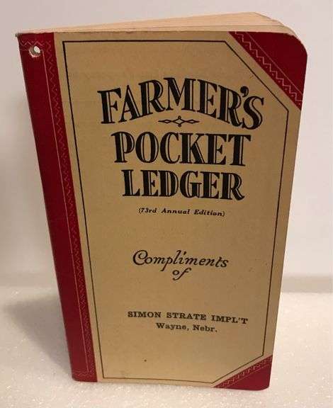 1939-1940 Simon Strate Impl’t - Wayne, Nebr. John Deere Pocket Ledger