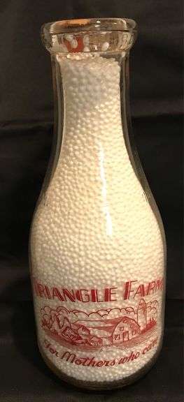 Triangle Farm - Quart Milk Bottle