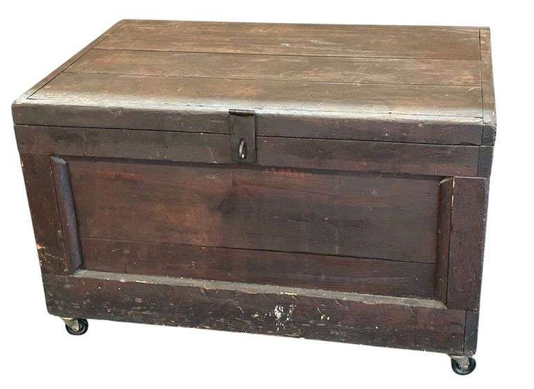 Early Wooden Carpenter's Trunk