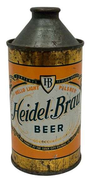 Early Heider-Brau Beer Cone Top Beer Can
