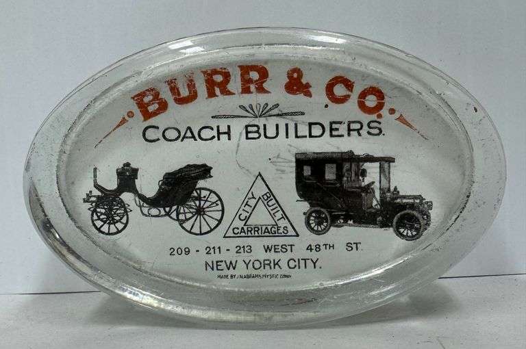"Burr & Co Coach Builders - New york City" - Advertising Paper Weight - Great Graphics!