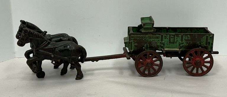 Arcade Cast Iron "McCormick-Deering Wagon with Pulling Team