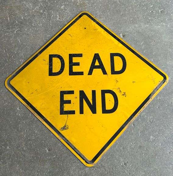 Metal Dead End - Retired Sign