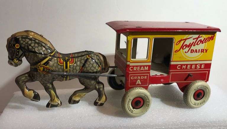 Marx Toy Town Dairy - Tin Windup Dairy Toy