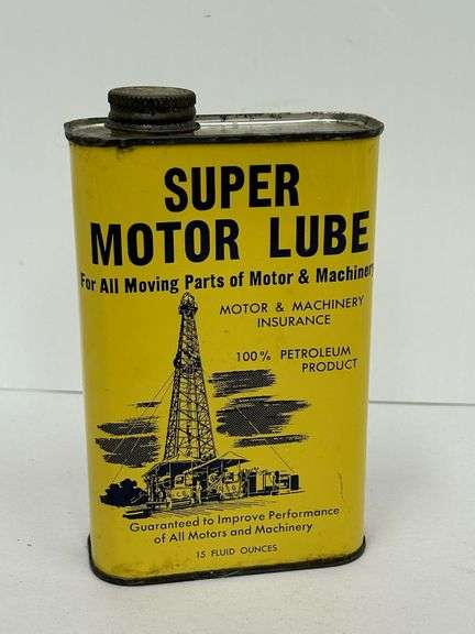 Super Motor Lube - 15 Oz Tin Can - Great Graphics!