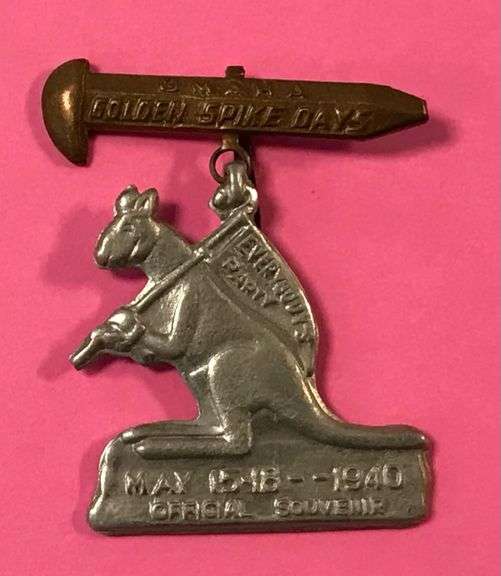 1940 Omaha Golden Spike Days - Advertising Pin