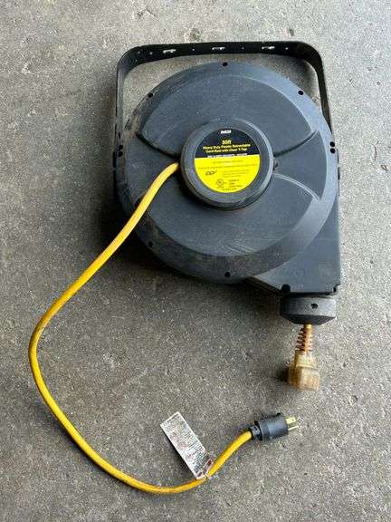 50 Ft. Heavy Duty Retractable Cord Reel with Clear T- Tap