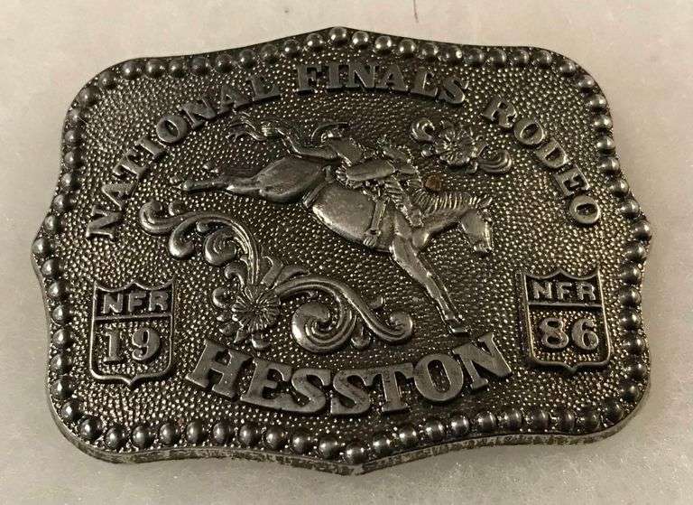 1986 Hesston National Finals Rodeo - Miniature Collectors Buckle